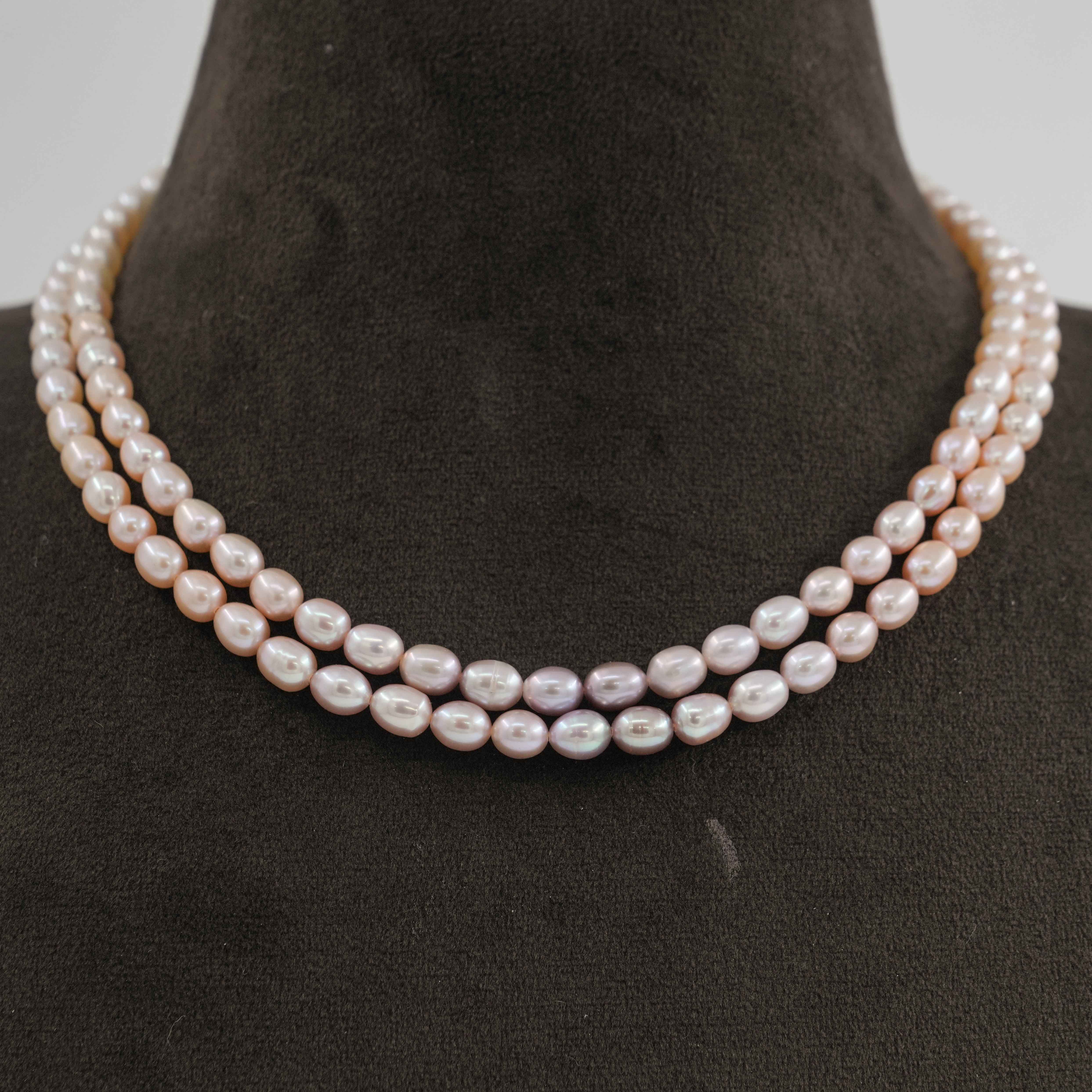 The Pearl Atelier by Kabra Pearls - Double Shaded Pearl Necklace